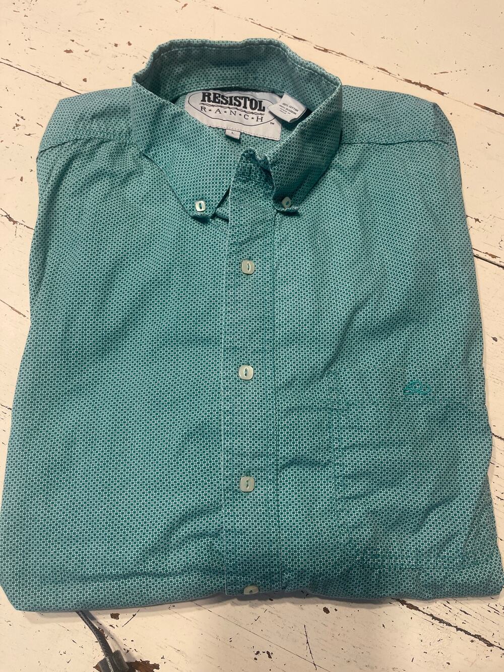 Mens Resistol Ranch LS Button Down shirt. SIZE LG.